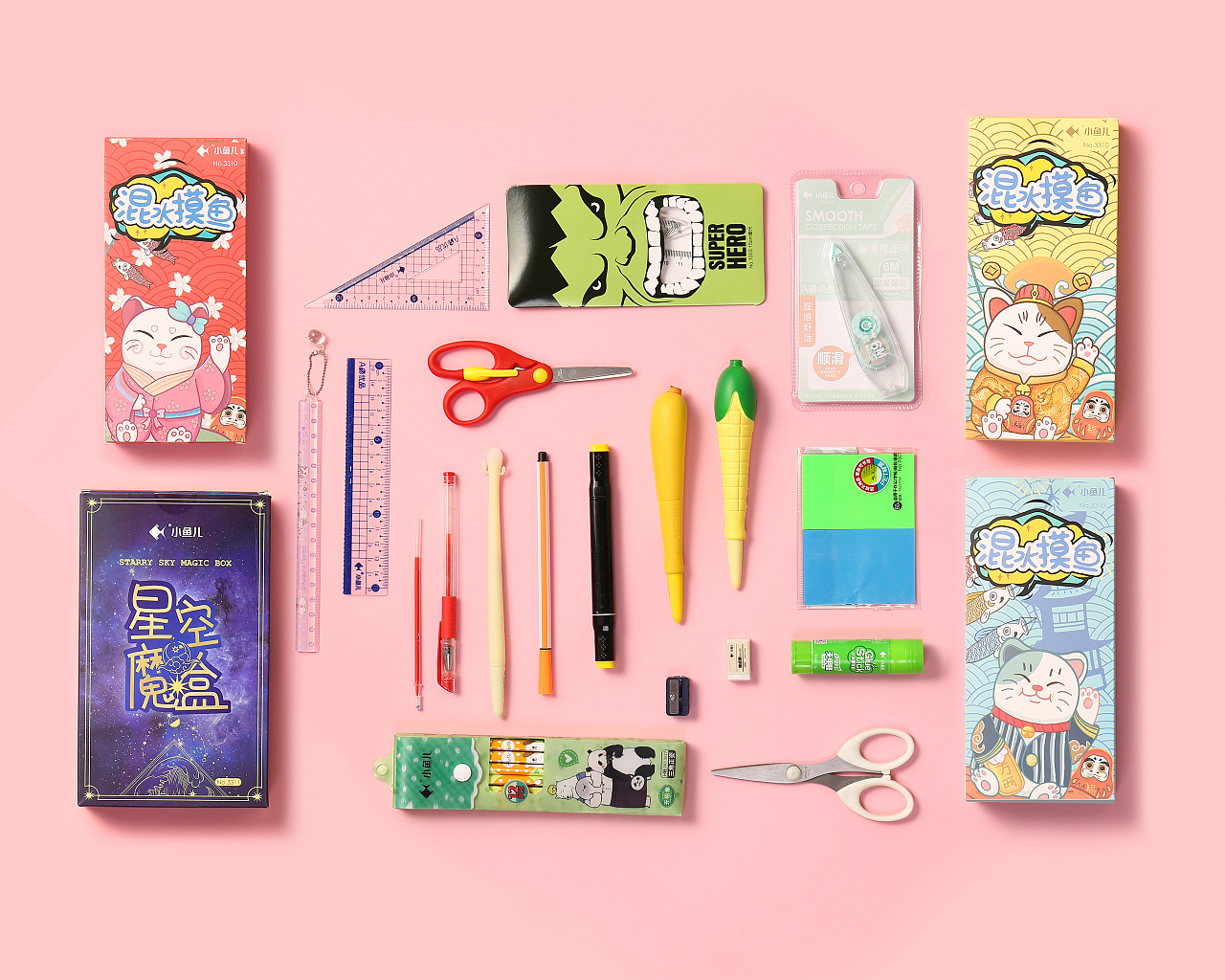小學生文具盲盒|攝影|產(chǎn)品攝影|典梵商業(yè)攝影 - 站酷