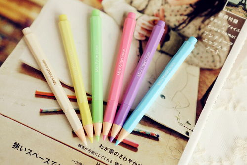 韓國文具 簡約純色可愛鉛筆造型迷你中性筆