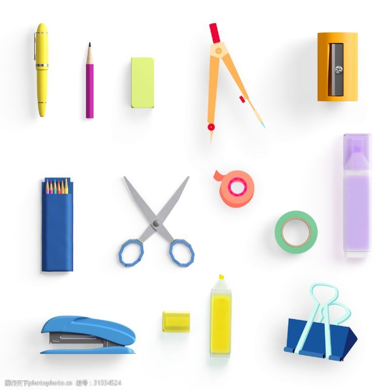 卡通訂書機圖片素材